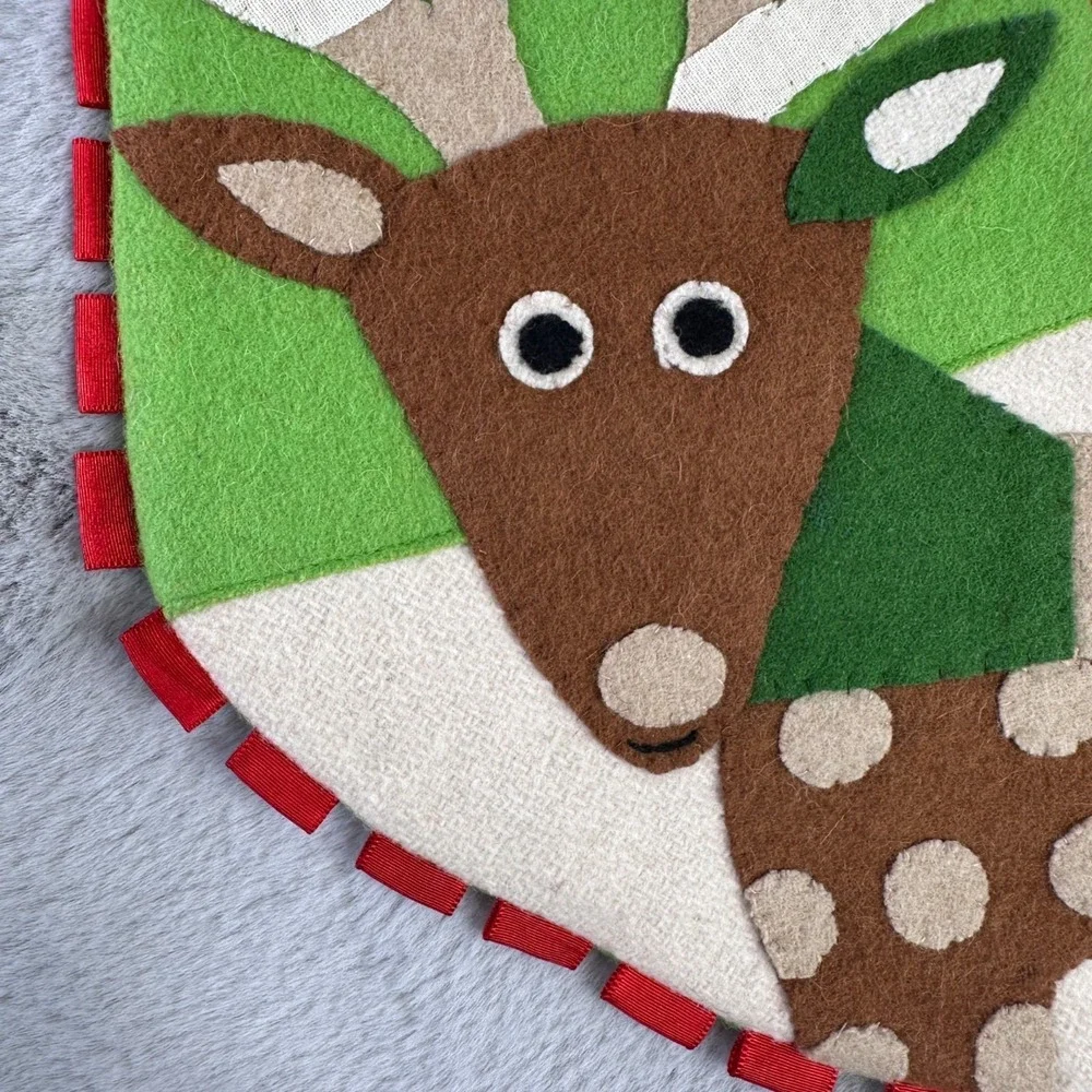 The Company Store Holiday Wool Felt Stocking Personalized Meghan Embroidered